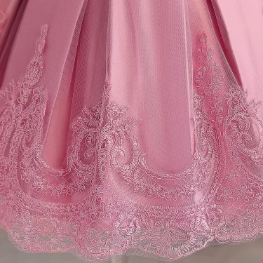 Toddler Baby Girls Birthday Party Princess Dress Elegant Girl Embroidery Flower White Baptism Tutu Gown Infant Wedding Costume 6