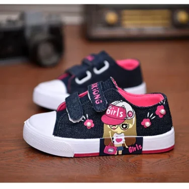 Children's Canvas Shoes For Kids Breathable Flat Sneakers Toddler Boy Girl Denim Casual Trainers New Spring Runing Leisure Shoes 6