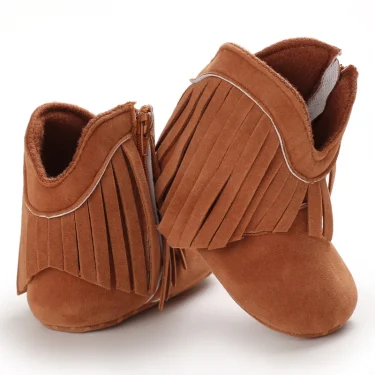 Winter Baby Warm Cotton Shoes 0-18 Months Old Baby Outdoor Anti Slip Snow Boots With Plush Soft Soles Baby Walking Shoes 5