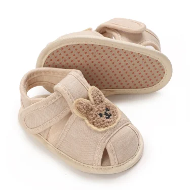 Cute Bear Soft Sole Comfortable Sandals for Infants and Toddlers Baotou Anti Kick First Step Shoes 0-18 Months 4