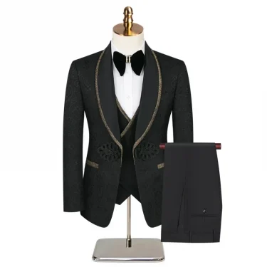 Men's Three-piece Wedding Tuxedo (Jacket + Vest + Pants) Fashion Show Concert Groom Engagement Cocktail Summer Party Men's Suit 6