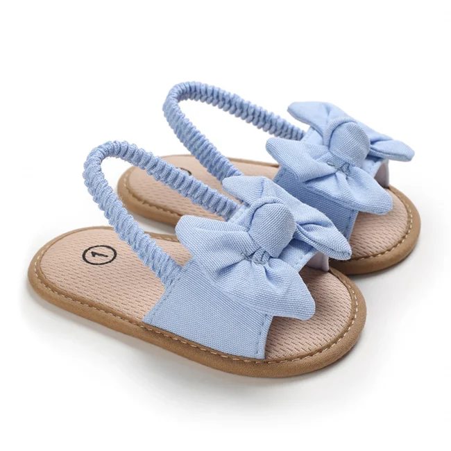 Cute Bowknot Baby Sandals for Girl Shoes Summer Princess Soft Sole Non-slip Open Toe Walking Infant Shoes for Beach Slippers 5
