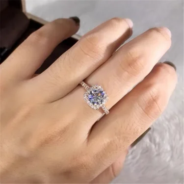 CC Jewelry Fashion Rings For Women‘s Ring Luxury Gold Color Square Stone Anneau Engagement Bijoux Bridal Wedding Ring CC627 5