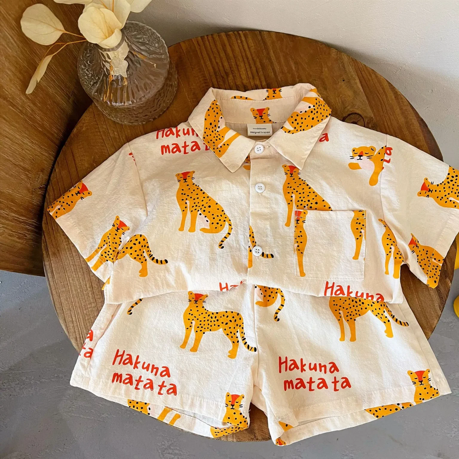 1-5 Years Old Children's Clothing Boys Cartoon Summer Short Sleeve Suit Girls Casual T-shirt Suit 1