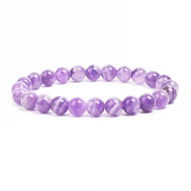 Natural Stone Beads Bracelet For Women Men Amethysts Crystal Quartzs Aquamarines Jades Jewelry Agates Elastic Bangle Bracelets 2