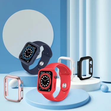 Matte Cover for Apple Watch 45mm 41mm 38mm 42mm 40mm 44mm, Hard PC Bumper Protective Case Frame for iWatch SE 9 8 7 6 5 4 3 2 1 4