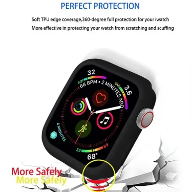 Soft Silicone Case For Apple Watch Series 8/7/6/5/4/3/SE 42mm 38mm 40 44mm Protection Shell smartwatch Cover iWatch 9 45mm 41mm 4