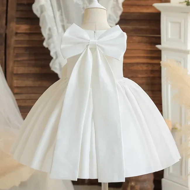 Newborn Baby Girls Baptism Dress Infant Princess Wedding Tutu Gown Birthday Party Dress Toddler Kids Flower Christening Clothes 6