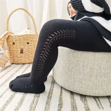 Lawadka Children's Leggings For Girls Solid Soft Knitted Ribbed Kids Girl Tights Spring Toddler Baby Princess Pantyhose 0 to 8Y 5