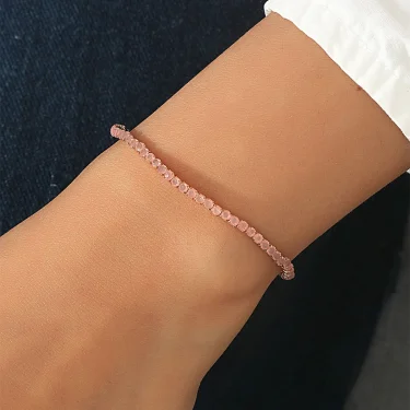1Pieces of Ladies Transparent Shiny Crystal Bracelet 27 Colors Full Rhinestone Elastic Bracelet Women Wristband Bracelet Gift 6