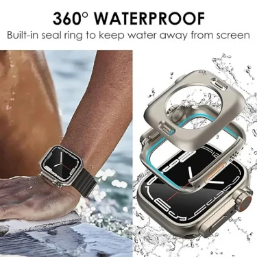 Change To Ultra Screen Protector Cover For Apple Watch 46mm 40/44mm 45mm 41mm Hard PC Front Rear Bumper Case IWatch 10 9 8 7 6SE 3