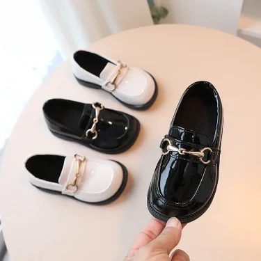 British Style Children Leather Shoes Breathable Slip on Loafers for Kids Boys Student Performance Shoes Toddler Girl Moccasins 1