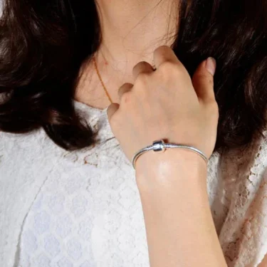 Luxury Handmade Original Fine Jewelry 925 Sterling Silver Charm Bracelet Soft Smooth Snake Bone Bracelets for Women 5