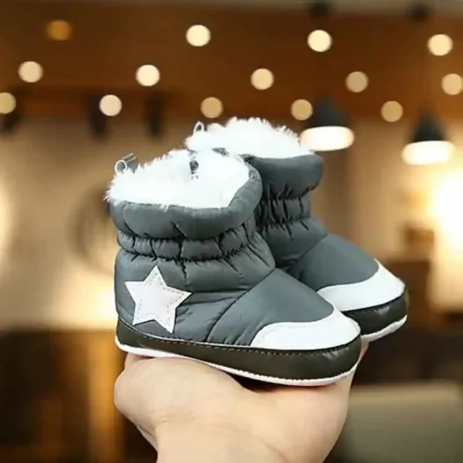 Autumn and Winter Baby Cotton Shoes For Both Male and Female Babies Soft Soled Zipper Thick Learning Step Cotton Shoes 5
