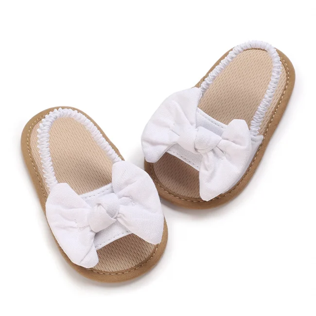Cute Bowknot Baby Sandals for Girl Shoes Summer Princess Soft Sole Non-slip Open Toe Walking Infant Shoes for Beach Slippers 4