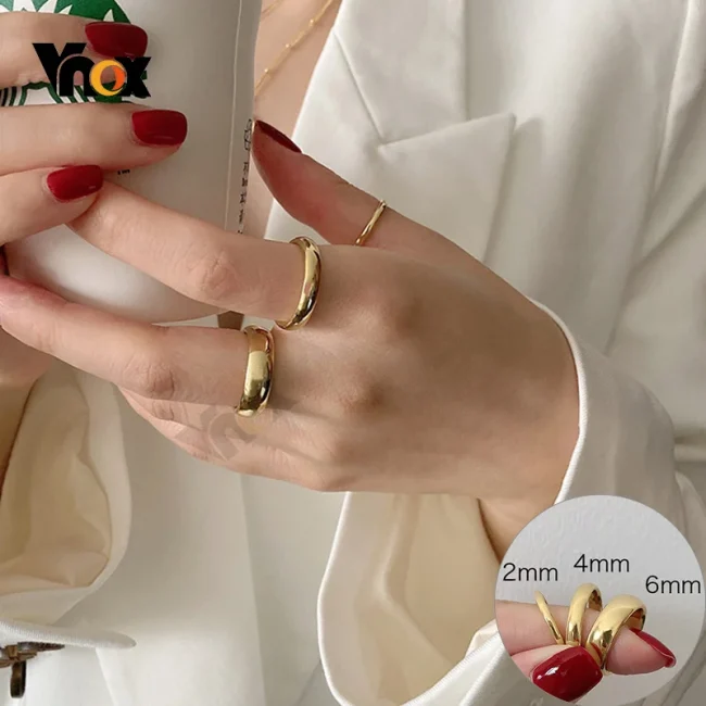 Vnox Anti Scratch Tungsten Wedding Rings for Women Men Simple Classic Wedding Bands for Couples Basic Jewelry 3