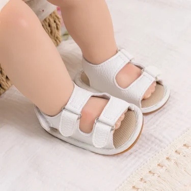 New Baby Sandals Baby Shoes Baby Boy Girl Sandals PU Soft Bottom Sole Anti-Slip Infant First Walker Crib Shoes Newborn Moccasins 6