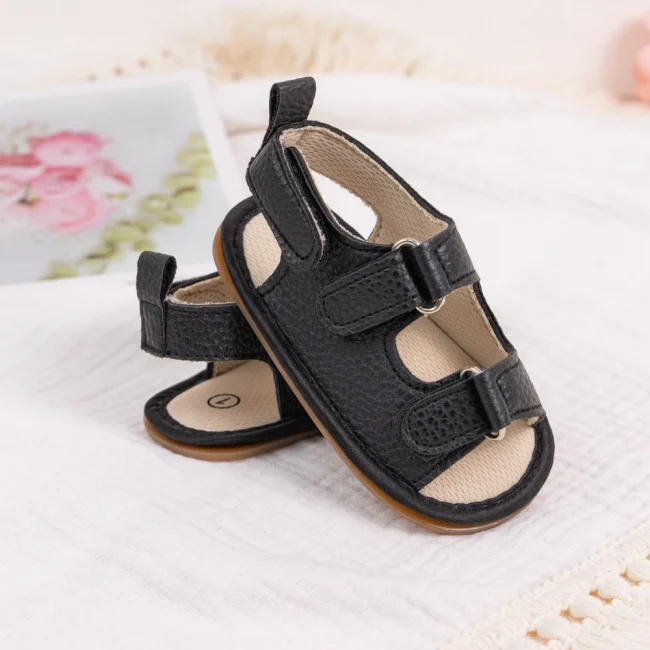 New Baby Sandals Baby Shoes Baby Boy Girl Sandals PU Soft Bottom Sole Anti-Slip Infant First Walker Crib Shoes Newborn Moccasins 4