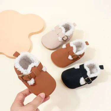 Winter Cute Baby Girls and Boys Warm Plush Non-slip Comfortable Prewalker Shoes High Quality Toddler Shoes First Walkers BMB4028 2