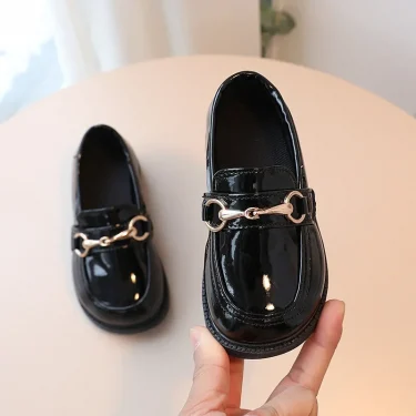 British Style Children Leather Shoes Breathable Slip on Loafers for Kids Boys Student Performance Shoes Toddler Girl Moccasins 5
