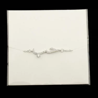 Charm Lovely Arabic CZ Love Statement Bracelets & Bangle For Women Men Stainless Steel Accessories Ketting Pulseira envio gratis 4
