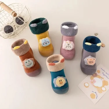 New Toddler Shoes Baby Soft Bottom Indoor Children's Floor Socks Shoes and Socks Thickened and Warm Winter Models 2