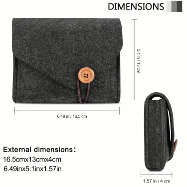 Power Adapter Case Storage Bag Felt Portable Electronic Accessories Storage Bag Portable USB Travel Cable Organizer Electronic 4