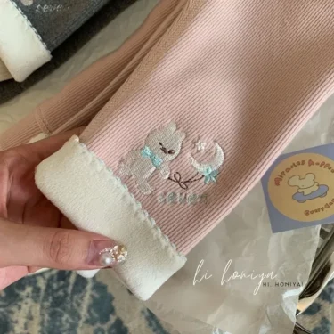 Girls Fleece Leggings Autumn WInter Korean Velvet Warm Pants 1-6Years Old Girl Casual Thicken Trousers 1
