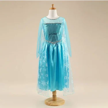 Snow Queen Elsa Girl Costumes Kids Birthday Carnival Party Prom Gown for 3-10 Years Children Robe-Playing Princess Dresses 2