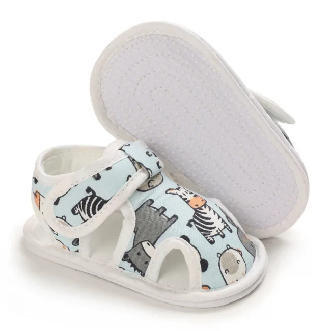 Baby Shoes Boys Girls Cute Bear Animal Print Sandals Cotton Soft Sole Newborn Walker Toddler Shoe 3