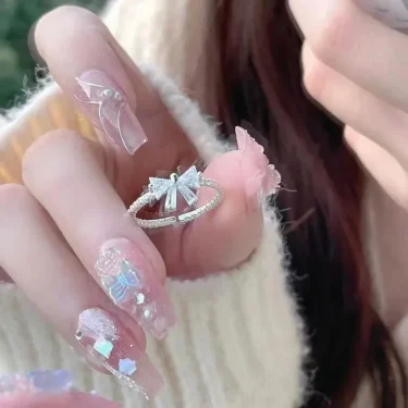 New Exquisite Zircon Bow Open Adjustable Ring For Women Fashionable Personalized Daily Accessory Party Jewelry Birthday Gifts 5