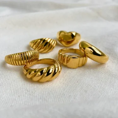 rings for women Stainless Steel ring woman Rock Square Heart Oval Classic Unisex Golden Jewelry Women ring like Wholesale 1