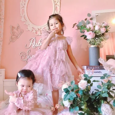 Elegant Girls Sequin Dress for Red Christmas Kids Birthday Party Princess Dresses for Ruffles Cute Baby Girl Casual Clothes 3-8Y 6