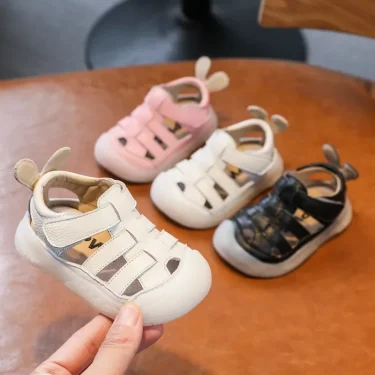 Baby Girls Boys Sandals 2025 Summer Infant Toddler Shoes Genuine Leather Soft-soled School Kids Shoes Children Beach Sandals 2