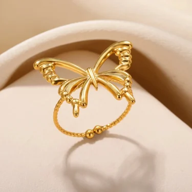 Stainless Steel Sun Rings For Women Gold Color Sun Butterfly Finger Adjustable Ring Aesthetic Fashion Wedding Jewelry Gift 2025 6