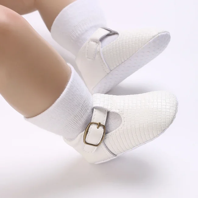 0-18M Classic Fashion Boy And Girl Flat Walking Shoes PU Soft Sole Non-slip Shoes For Newborn Babies First Walker Walking Shoes 6