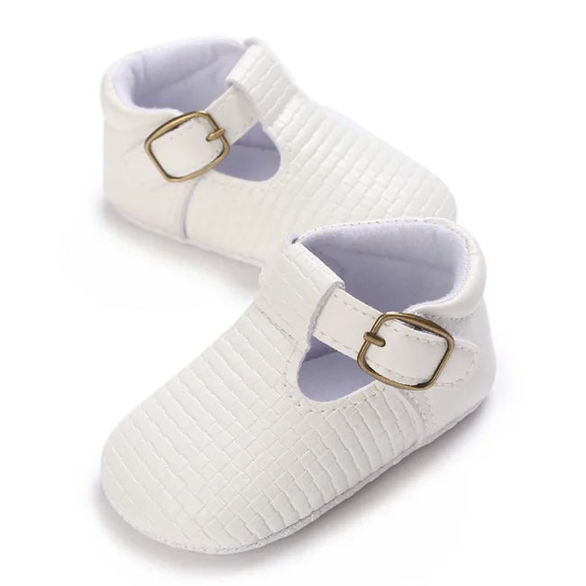 0-18M Classic Fashion Boy And Girl Flat Walking Shoes PU Soft Sole Non-slip Shoes For Newborn Babies First Walker Walking Shoes 4