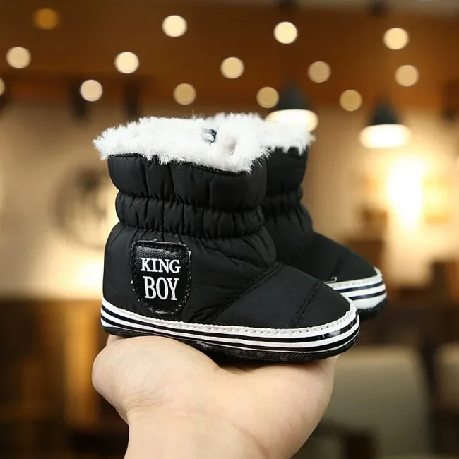 Autumn and Winter Baby Cotton Shoes For Both Male and Female Babies Soft Soled Zipper Thick Learning Step Cotton Shoes 6