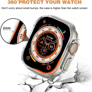 TPU Case Cover for Apple Watch Ultra 49mm Bumper NO Screen Protector Protective Scratch-Resistant Frame for iWatch 8 45mm 41mm 6