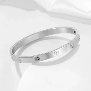 Stainless Steel Bracelet For Women Cuff Bracelets On Hand Couple Fashion Bangles Charm Jewellery Accessories 5