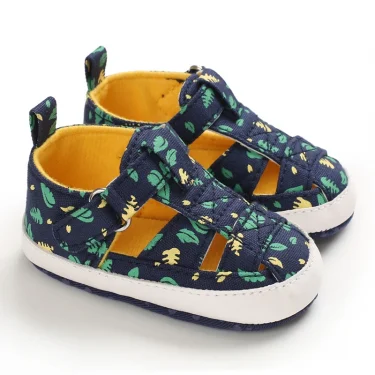 Summer Newborn Baby Boys Girls Fashion Summer Soft Crib Shoes First Walker Infant Anti Slip Sandals Shoes Soft Sole 0-18Months 2