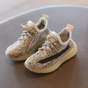 Kids Spring and Autumn Sneakers Soft Breathable Running Knitting Infant Teenage Mesh Sports Boy Girl Lightweight Coconut Shoes 5