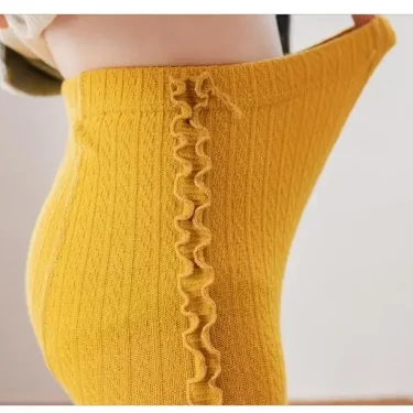 Warm Cotton Girls Leggings Knitting Rabbit Girls Pants Soild Color Baby Pants Kids Children Leggings 0-7 Years 6
