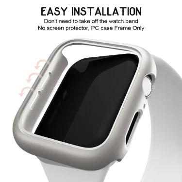 3pcs Hard PC Case For Apple Watch 45mm 41mm 38mm 42mm 40mm 44mm Matte Bumper Protective Case Frame for iWatch SE 9 8 7 6 5 4 3 2 4