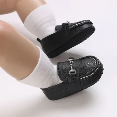 Leisure and Lightweight Male Baby Leather Shoes Soft and Comfortable British Style Baby Walking Shoes 0-18 Months Baptism 5