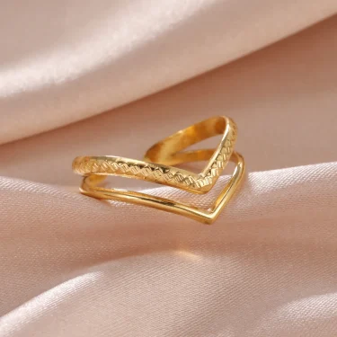 Skyrim Stainless Steel Women Rings Geometric Heart Aesthetic Adjustable Open Finger Ring Fashion Party Jewelry Gifts Wholesale 2