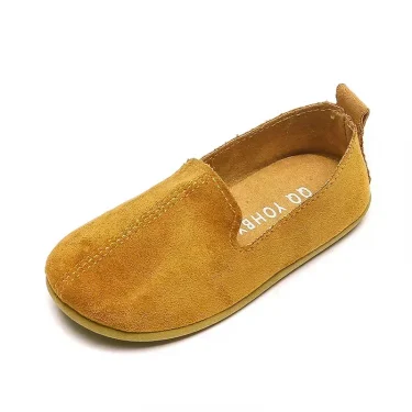 Children's Flat Shoes New Candy Color Simple Casual Shoes Loafers Slip-on Flats Lightweight Boys Girls Leather Shoes Moccasins 6