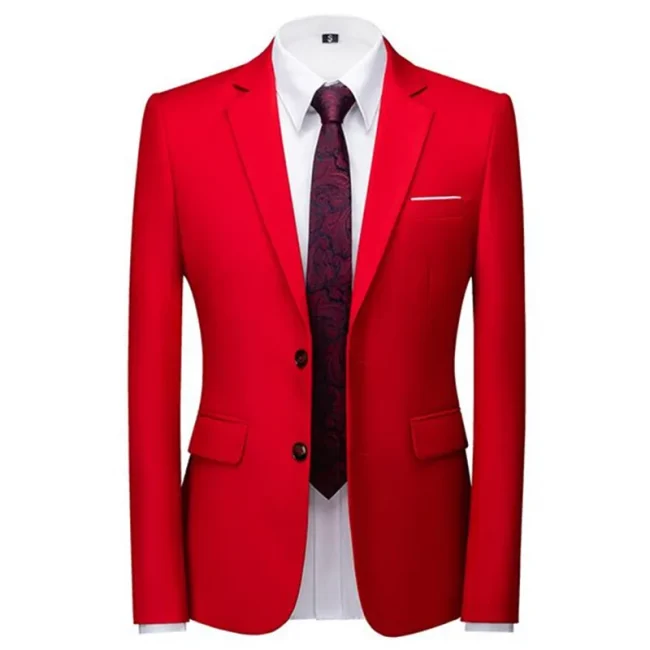 New Male Solid Colour Formal Suit Jacket 21 Colours Available Men Wedding Prom Party Tuxedo Blazer Slim Fit Coats 3
