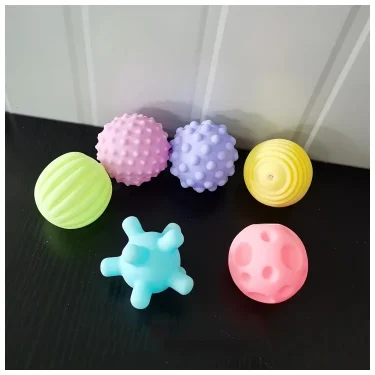 Baby Bath Toy Textured Multi Massage Ball Soft Hands Touch Balls Set Infant Tactile Senses Development Toys BabiesTraining Game 3