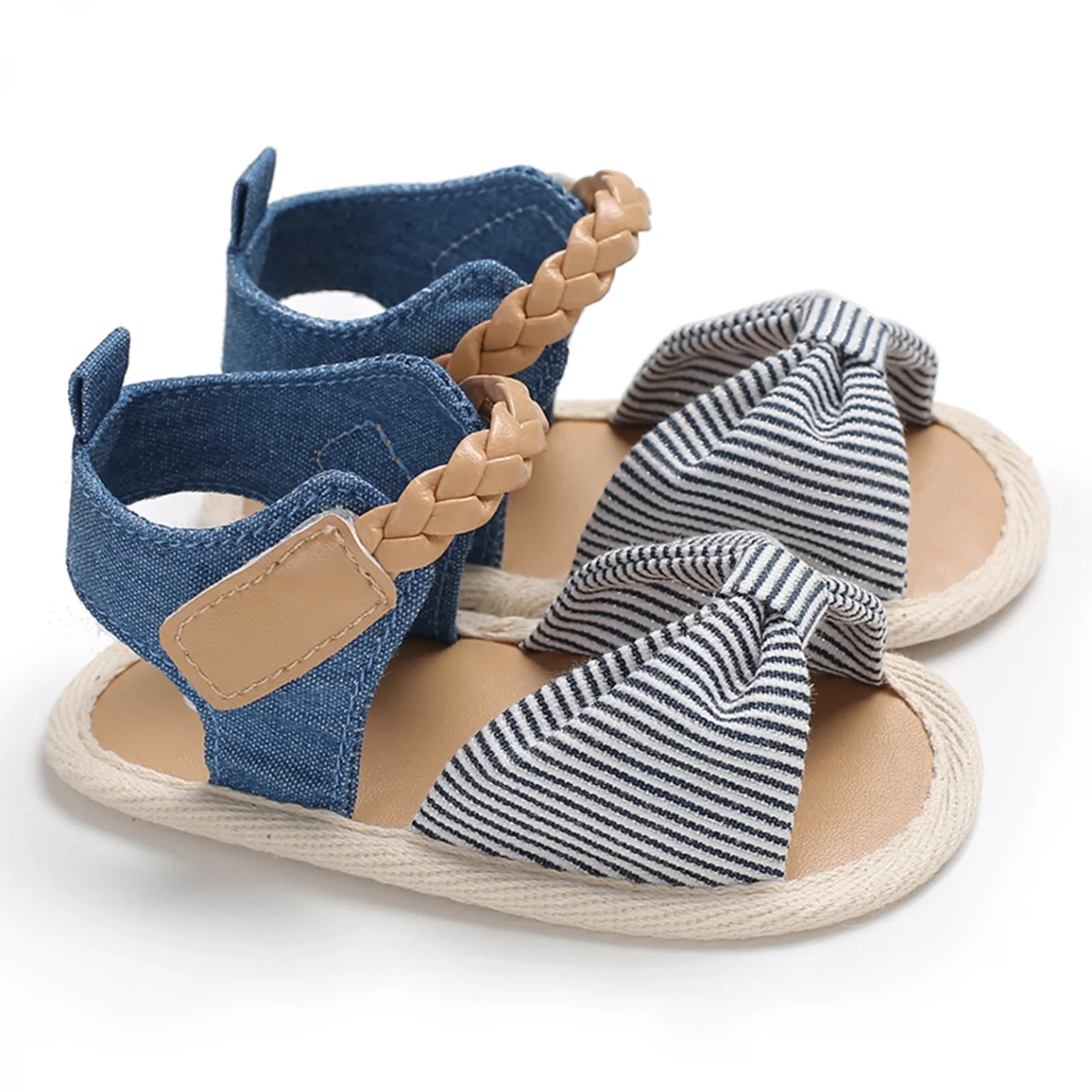 Cute Baby Girl Sandals Beach Slippers Infant Flexible Non-slip Bowknot Summer Flats Toddler Shoes Princess First Walkers 4